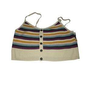 American Eagle Spaghetti Strap Crop Top Size Large